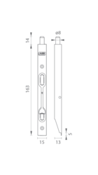 Zástrče na dvere Strieborný AGB