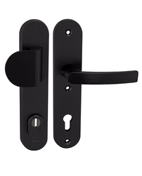 Kľučky na bezpečnostných oválnych štítoch bez prekrytia vložky Čierny AXA