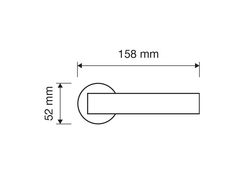 Kľučky na okrúhlych rozetách Strieborný LINEA CALI