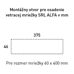 Mriežky šírka 60 mm Biely SRL