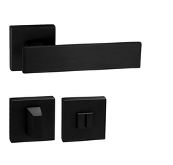 Kľučky na hranatých rozetách Čierny Tupai