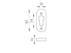 Úzke oválne rozety Hnedý KE