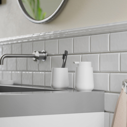 Držiaky na kefky a dózy Biely SMEDBO