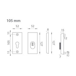Bezpečnostné a spevnené rozety Strieborný AXA