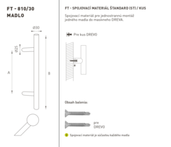 Madlá okrúhle vyosené Biely FT