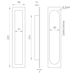 Mušle a madielka na posuvné drevené dvere Biely FK