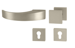 Kľučky na obdĺžnikových rozetách Strieborný Tupai