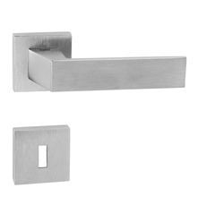 Kľučky na hranatých rozetách Strieborný Tupai