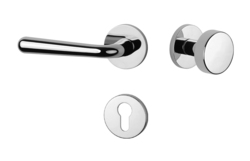 Kľučky na okrúhlych rozetách Strieborný APRILE