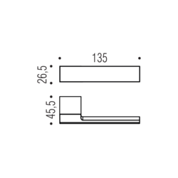 Kľučky na hranatých rozetách Sivý COLOMBO