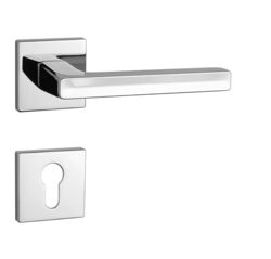 Kľučky na hranatých rozetách Strieborný APRILE