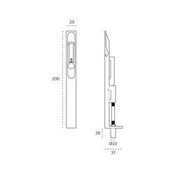Zástrče na dvere Strieborný JNF