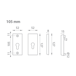 Bezpečnostné a spevnené rozety Strieborný AXA