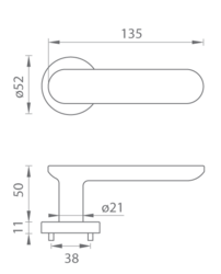 Kľučky na okrúhlych rozetách Sivý Tupai