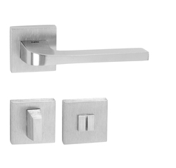 Kľučky na hranatých rozetách Strieborný Tupai