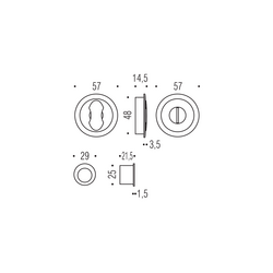 Mušle a madielka na posuvné drevené dvere Žltý COLOMBO