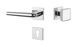 Kľučky na hranatých rozetách Strieborný APRILE