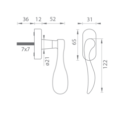 Oválne kľučky na okná Zlatý Tupai