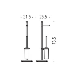 Stojanové držiaky do kúpeľne Strieborný COLOMBO