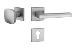 Kľučky na hranatých rozetách Strieborný APRILE