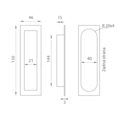 Mušle a madielka na posuvné drevené dvere Hnedý FK