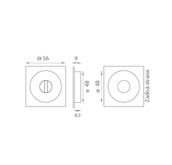 Mušle a madielka na posuvné drevené dvere Strieborný ATZ