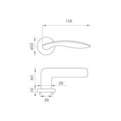 Kľučky na okrúhlych rozetách Čierny FROSIO BORTOLO