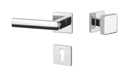 Kľučky na hranatých rozetách Strieborný APRILE