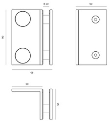 Kovania na posuvné sklenené dvere Strieborný JNF