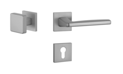 Kľučky na hranatých rozetách Strieborný APRILE