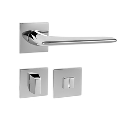 Kľučky na hranatých rozetách Strieborný Tupai