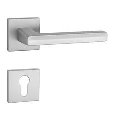 Kľučky na hranatých rozetách Strieborný APRILE