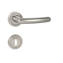 Kľučka na dvere UC - NERO - R NEM/CHL - nerez matná/chróm lesklý | MP-KOVANIA.sk