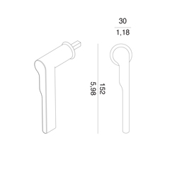 Oválne kľučky na okná Čierny NUDA - VERUM ITALY