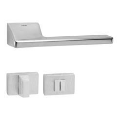 Kľučky na obdĺžnikových rozetách Strieborný Tupai