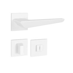 Kľučky na hranatých rozetách Biely Tupai