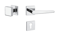 Kľučky na hranatých rozetách Strieborný APRILE