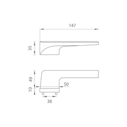 Kľučky na obdĺžnikových rozetách Hnedý FROSIO BORTOLO