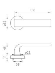 Kľučky na okrúhlych rozetách Bronzový Tupai