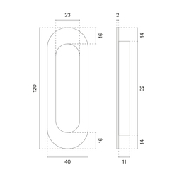Mušle a madielka na posuvné drevené dvere Čierny STERK
