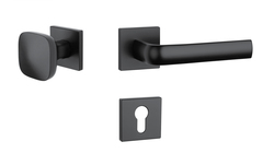 Kľučky na hranatých rozetách Čierny APRILE