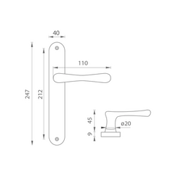 Kľučky na oválnych štítoch Bronzový MPK