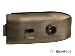 Zámky na sklenené dvere Bronzový CT