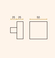 Madlá priame na rozetách Strieborný JNF