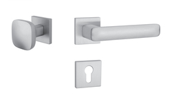 Kľučky na hranatých rozetách Strieborný APRILE