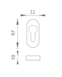 Úzke oválne rozety Čierny MPK