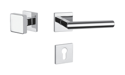 Kľučky na hranatých rozetách Strieborný APRILE