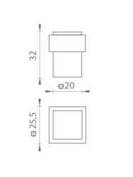Nalepovacie podstavce pod zarážky Bronzový Tupai