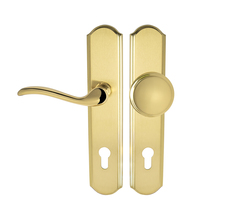 Kľučky na spevnených rustikálnych štítoch bez prekrytia vložky Zlatý Mariani