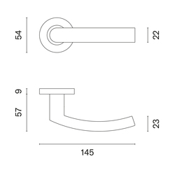 Kľučky na okrúhlych rozetách Strieborný STERK